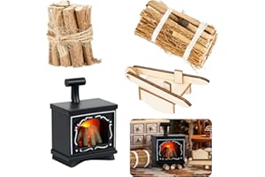 KERUHSCI Wichtel Zubehör Weihnachten,Puppenhaus Kamin Mini Kamin Puppenhaus Zubehör Miniatur Wichtel Zubehör Mini Lagerfeuer Miniatur Weihnachten Lagerfeuer