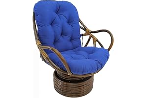 uyeoco Lounger Cushion Pad, Swivel Rocker Chair Cushion, Garden Patio Thick Large Rocking Chair Cushion, for Rattan Recliner Indoor Outdoor(L4)