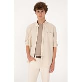 U.S. Polo Assn. Erkek Krem G&ouml;mlek Desenli 50306383-VR071
