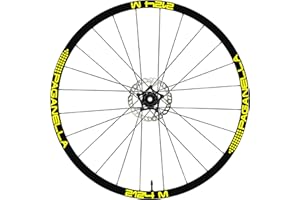 DualColorStampe Pegatinas para llantas de bicicleta de 26 pulgadas – 27,5 pulgadas – 28 – 29 pulgadas – 28 – 29 pulgadas – Amarillo fluorescente