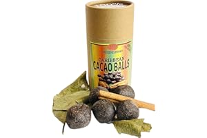 GENNI Caribbean Cacao tea (making kit) aka Hot Chocolate drink | Caribbean ritual drink made with natural spices | 5 Cacao balls, bayleaves, cinnamon and nutmeg | Great in all seasons