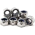 poaker Stainless Steel Hex Nuts With Nylon Insert - Self-locking Lock Nuts For Secure Connections For Household And Mechanical Appliance (10MM, 10, PCS)