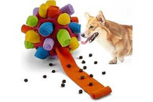 Tesytto Schnüffelball für Hunde Interaktives Hundespielzeug Ermutigen Natürliche Nahrungsfähigkeit Slow Food Training Bissresistenter Welpe Spielen Tragbare Hunde Intelligenzspielzeug(Winterrot)