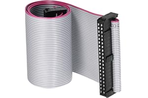 DMiotech 40Pin 2,54mm Passo 30cm Lunghezza Cavo a Nastro Piatto Filo IDC FC a FC Connettore Tipo A Cavo Ponticello Grigio per Display LED Computer DVD