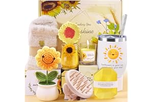 LIVEHITOP Regalos para Mujer, Girasol Regalos Originales, Amigas Madre Hermana Esposa 10PCS Set Regalo Mujer Incluye Taza Termica Cumpleaños, San Valentín, Día de la Madre, Navidad