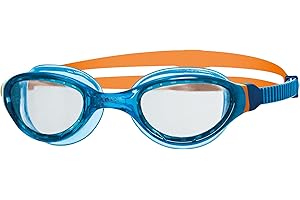 Zoggs Phantom 2.0 Childrens Swimming Goggles, UV Protection Swim Goggles, Split Yoke Swimming Goggle Strap, Fog Free Clear Swim Goggle Lenses, Quick Fit childrens Goggles 6-14 years