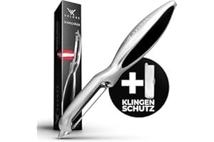 VALUXE® Premium Sparschäler mit scharfer Edelstahl Klinge & rutschfestem Griff - Handlicher I-Gemüseschäler zum präzisen Schä