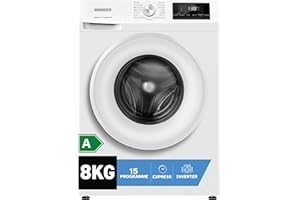 ‎HEINRICH´S Heinrich´s Waschmaschine, 8kg, 15 Programme, 1400 U/min., Aqua-Stop, LED-Display, inkl. Timer, mit Kindersicherung, langlebiger Inverter Motor, Energieeffizienzklasse A, weiß