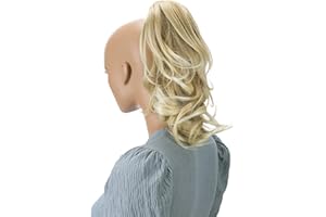 ‎CAISHA CAISHA by PRETTYSHOP 30cm Haarteil Helena Zopf Haarverlängerung mit Butterflyklammer Voluminös Gewellt Blond Mix H107