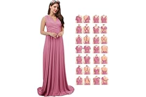 Y WJING YI JIA Womens Infinity Bride Dress Wedding Dresses for Women Formal Dresses Bridal Party Dresses for Women Bridesmaid Dress Ladies Maxi Dress with Bandeau Top