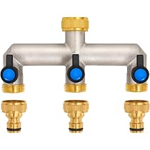 3/4 Pollice Splitter a Due Vie Ottone Distributore,con Valvola