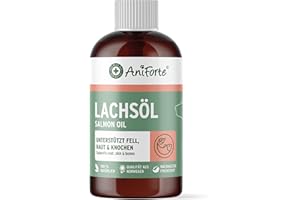 AniForte Lachsöl Hunde & Katzen 500ml – Natürlich & reich an Omega 3, in echter Lebensmittelqualität ohne Zusätze, frisch abgefüllt, Barf Ergänzung
