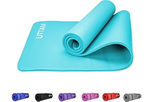 ANIKEES Extra Thick Yoga Mat, 183 x 60 cm, Multi-Purpose, NBR Foam Exercise mat, For Yoga, Pilates stre,tching, resistance work outs