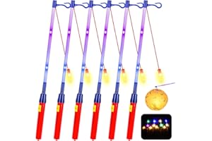 Herefun 6er LED Laternenstab 40cm, Laternenstock für St Martin, Laternenstab Kinder LED für Kindergarten Kinderpartys, Laternenstab Elektrisch Kinder Geschenke Halloween, Kostümpartys (6PCS)