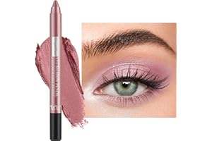 BELIKY GIRL Stylo fard à paupières ver à soie nacré durable imperméable et non fleurissant stylo gel nacré brillant stylo ombre à paupières 12 couleurs (or rose)