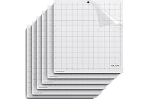 NICAPA Mata do cięcia Silhouette Cameo 4/3/2/1 [30 cm x 30 cm standardowy uchwyt, 6 sztuk] Premium samoprzylepne maty zamienne Cameo 5 akcesoria do kart, papieru, folii winylowej, plotera, akcesoria