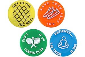 Violotoris 4 Pcs Tennis Racket Dampeners, Racquetball Racket, Funny Tennis Racket Damper Shock Absorber Silicone, Tennis Racket Shock Absorber for Tennis Player