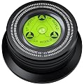 ALLmeter Poids Stabilisateur pour Platine Vinyle en Aluminium Premium avec Niveau à Bulle Intégré, Stabilisateur de Disque LP Anti-Vibration, Indicateur 33/45 Tours, Accessoire Audio HiFi