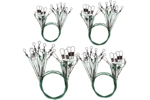 OriGlam Lot de 40 câbles de pêche en acier inoxydable résistant pour test de 13,6 kg