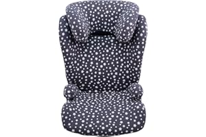 JYOKO KIDS Bezug kompatibel mit Britax Romer Kidfix, aus Baumwolle (Romer Kidfix, WINTER SKY)