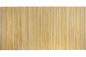 HERSIG - Alfombra de Bambu Natural Sin Bordes | Alfombra Rectangular - 140 x 200 cm