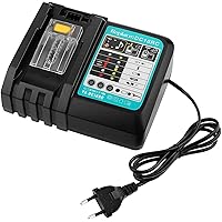 Makita Ersatz Ladegerät DC18RC Schnellladegerät mit Led Bildschirm für 14,4 V und 18 V Batterie Ladegerät Werkzeugakkus…
