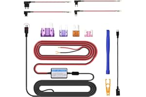 HOXFLY Dash Cam Hardwire Kit, 10.5ft Type-C Hard Wire Kit with Low Voltage Protection, 4 Fuse Types LP Mini, Mini, ATO, Micro2, Dash Cam Charger Power Cord, Universal Hard Wire Kit for Dashcam GPS Radar