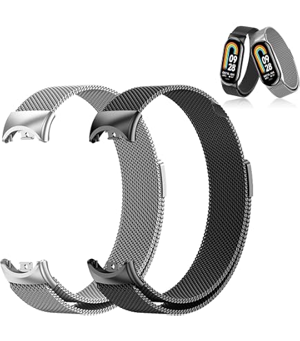 LanQii Metall Armband Für Xiaomi Smart Band 10/9/8 – Edelstahl Roségold, Verstellbar, Inkl. Werkzeug