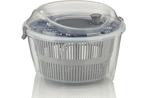 Kela 11907 Lechuga Mailin, PP de plástico, 17,50 cm, diámetro 24,5 cm, 4,4 l, Gris