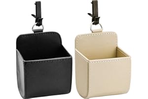 DEMASON Deamson Auto Air Vent Outlet Organizer Box 2 Stücke Universal Auto Aufbewahrungstasche, Auto Organizer mit Haken Aufbewahrungsbox, Auto Aufbewahrungsbeutel für Schlüssel, Münzen, Rechnung(Schwarz)