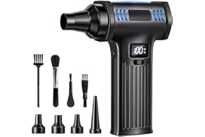 CAPNEW 150000RPM Compressed Electric Air Duster: Mini Rechargeable Cordless Air Blower - Self-Adjustale Speed Powerful Portable Cleaner for Computer Keyboard Camera Outdoor Car Cleaning - Men's Gift