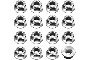 ERIOSCAR 16 Écrous D'Échappement Hexagonaux M8, Goujons D'Échappement M8 X 1,25, Écrous De Collecteur D'Échappement De Voiture，Goujons Autoblo Quants, Adaptés Bmw E30 Série 3