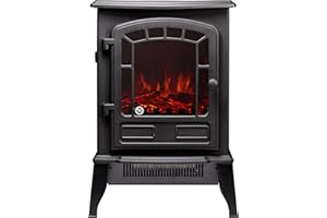 XGAGHB Adam Fires the Ripon Electric Stove, Wood/Plastic, Black, 380 x 560 x 240 mm