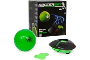 Smart Ball, Soccer Bot, Robot entraineur de football en intérieur, Solo ou Multijoueur, Pour les enfants à partir de 6 ans, MR100, Noir