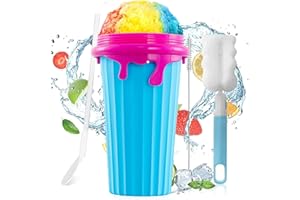 ISIVOUS Slush Cup 500 ml Slushie Maker Made of Silicone DIY Slush Ice for Children and Adults Quick Frozen with BPA-Free Drinking Cup Reusable Summer Cup for Cola, Juice, Milk, Smoothie & Party