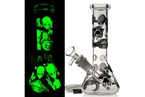BONGBONGBONG Glas Bong Mini Wasser Bong mit Rauchen Bong Percolator, 14.5mm Wasserpfeife Bubbler Bong Schüssel 20cm Wasser Bong mit Wasserpfeifen Kunststoff Eis Bongs (Mini bong)