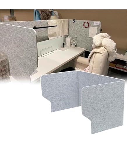 Desk Divider Privacy Acoustic Panel - Sneeze Guard Foldable U-Shaped - View #12