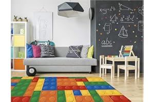 Oedim Alfombra Infantil Brick de construcción para Habitaciones PVC | 95 x 165 cm | Moqueta PVC | Suelo vinílico | Decoración del Hogar | Suelo Sintasol | Suelo de Protección Infantil |