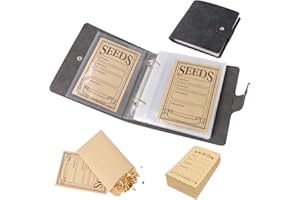 KUNAXKU 50 Samen Aufbewahrung Umschläge mit Sammelbinder und Organisation Samentütchen für Saatgut Aufbewahrung