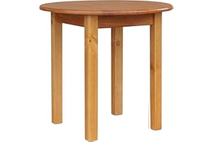k koma Alder - Mesa de comedor (90 cm, madera de pino)