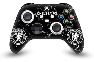 Head Case Designs Officially Licensed Chelsea Football Club Black Marble Mixed Logo Vinyl Sticker Gaming Skin Decal Cover Compatible With Xbox Series X/S Controller