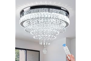 FRIXCHUR Lampadario di cristallo Plafoniera a LED Plafoniere da soggiorno Soffitto Camera da letto moderna Plafoniera a LED per corridoio Cucina Plafoniere Soffitti Lampadario (Dimmerabile)