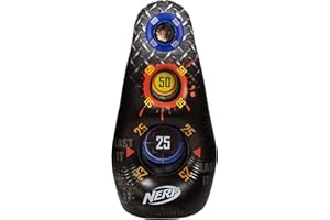 Nerf Inflatable Target, 4’ Tall Practice Device – 3 Score Zones, Water Filled Base – Great for Outdoor & Indoor Play