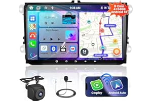 FULUKU 8 Core 4+64G Android 13 Autoradio für VW Golf Polo Passat Jatta Touran Tiguan T5 Trasporter Seat Wireless Carpaly&Android Auto, 9''IPS Touchscreen Radio Bluetooth 5.0/GPS/Rückfahrkamera/FM/WiFi/SWC
