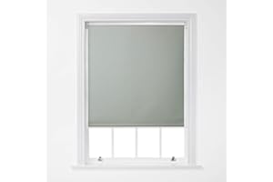 A.Unique Home Trimmable Blackout Roller Window Blind in a Variety of Colours and Sizes - 3FT - Grey - 90cm (W) x 170cm (L) | 35.4" (W) x 66.9" (L)