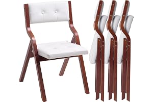 VEVOR Fällbara stolar i trä med kudde, set med 4, bärbar hopfällbar stolsstol med träram, modern vadderad matstol för kök, kontor, bröllop, fest, matsal, enkel montering