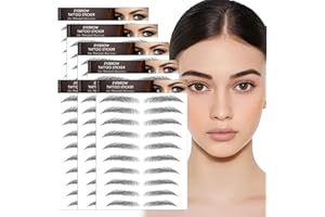AWAVM 77 Pares de Pegatinas de Cejas Tatuaje Tatoo 3D Naturales Cejas Adhesivas Auténticas con Forma De Cabello Impermeable Larga Duración para Mujer Hombre Unisex Maquillaje ﻿ (Black-02)
