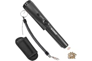 WINGFLY Metal Detector Pinpointer Portable Waterproof Pin Pointer Probe Metal Detector with Holster 360° Scan Handheld Treasure Detector Finder Probe with Buzzer Vibration Automatic Tuning for Kids Adults