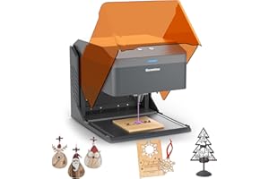 SAINSMART Kiosk 2.5W Laser Engraver, Light Weight & Portable Laser Engraver Machine, Home Laser Cutter with Acrylic Enclosure for DIY Wood/Leather, 3.9 x 3.9inch Engraving Area, Laser Safety Class 1