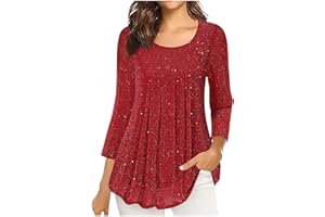 tsaChick Swing Top Sparkling Shiny Evening Party Tops Raglan Sleeve Blouses for Women UK Sparkling Womens Tops Slim Fit Shirt Womens Boat Neck Plus Size Long Sleeve Tops Daily Wear Clother